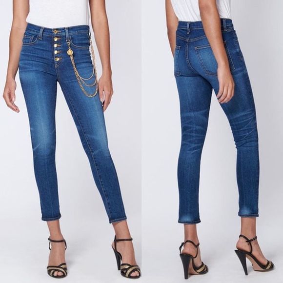 veronica beard button fly jeans